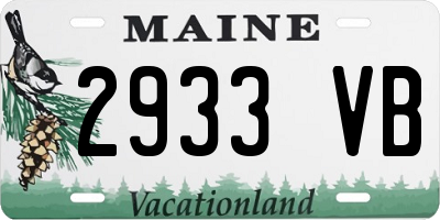 ME license plate 2933VB