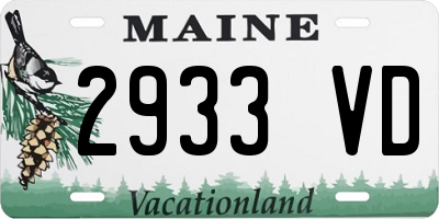 ME license plate 2933VD