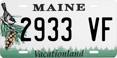 ME license plate 2933VF
