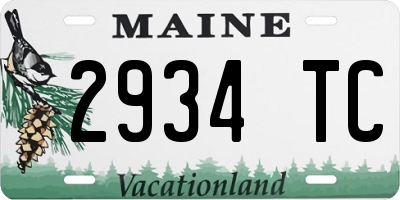 ME license plate 2934TC