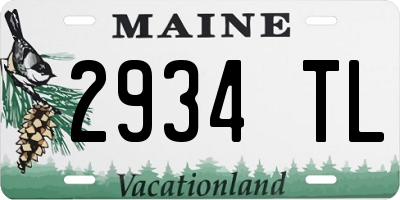 ME license plate 2934TL