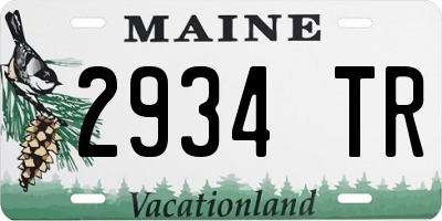 ME license plate 2934TR