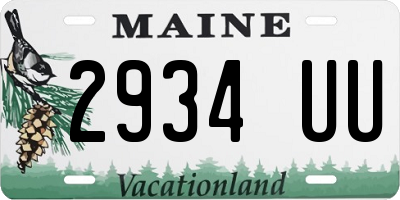 ME license plate 2934UU