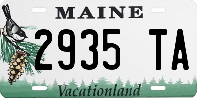 ME license plate 2935TA