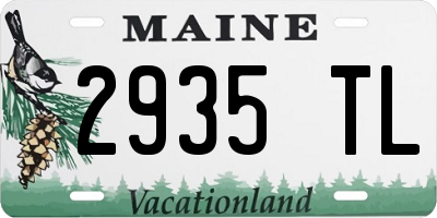 ME license plate 2935TL