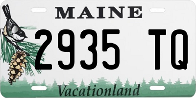 ME license plate 2935TQ