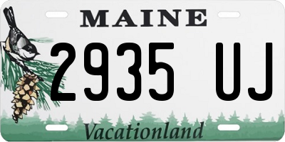 ME license plate 2935UJ