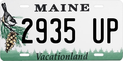 ME license plate 2935UP