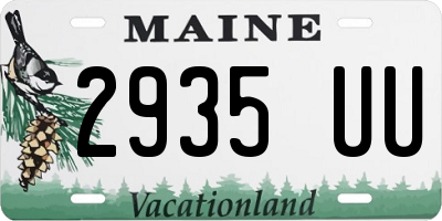 ME license plate 2935UU