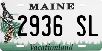 ME license plate 2936SL