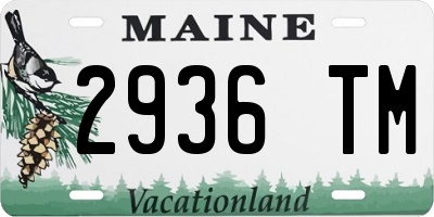 ME license plate 2936TM
