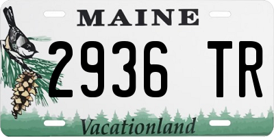 ME license plate 2936TR