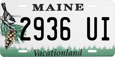 ME license plate 2936UI