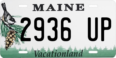 ME license plate 2936UP