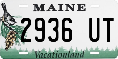 ME license plate 2936UT