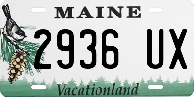 ME license plate 2936UX