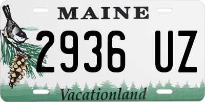 ME license plate 2936UZ