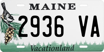 ME license plate 2936VA