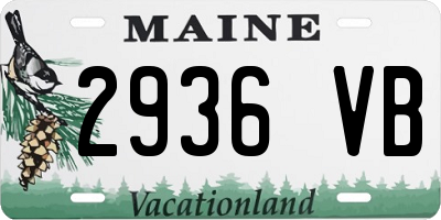 ME license plate 2936VB