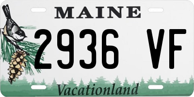 ME license plate 2936VF