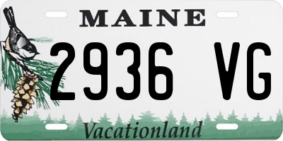 ME license plate 2936VG