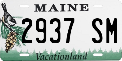 ME license plate 2937SM