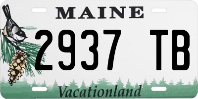 ME license plate 2937TB
