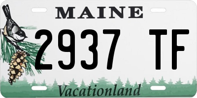 ME license plate 2937TF