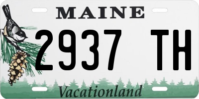 ME license plate 2937TH