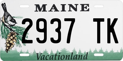 ME license plate 2937TK