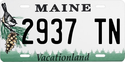 ME license plate 2937TN