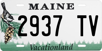 ME license plate 2937TV