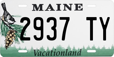 ME license plate 2937TY