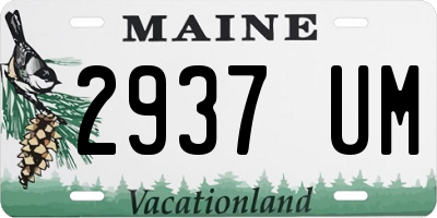 ME license plate 2937UM