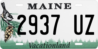 ME license plate 2937UZ