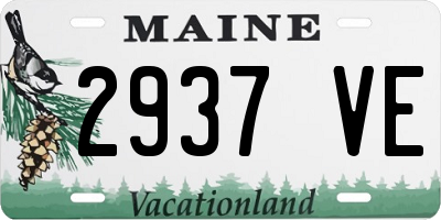 ME license plate 2937VE