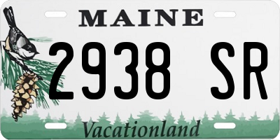 ME license plate 2938SR