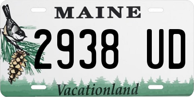 ME license plate 2938UD