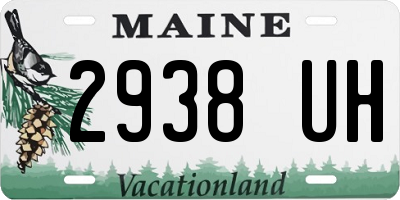 ME license plate 2938UH