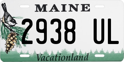 ME license plate 2938UL