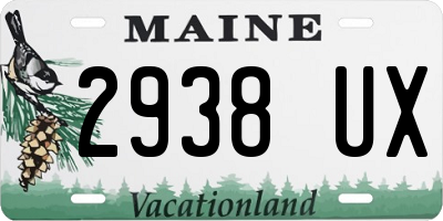ME license plate 2938UX