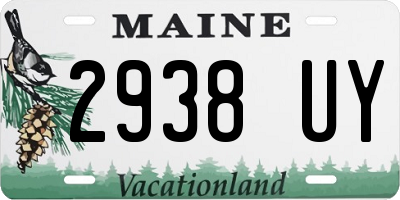 ME license plate 2938UY
