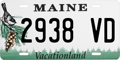 ME license plate 2938VD