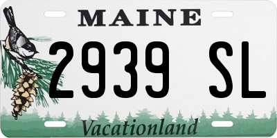 ME license plate 2939SL