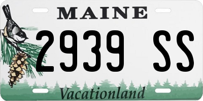 ME license plate 2939SS