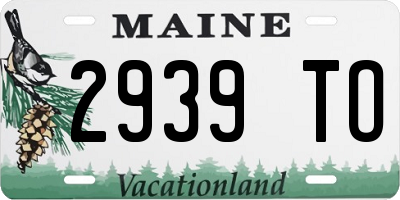 ME license plate 2939TO