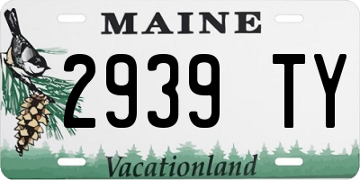 ME license plate 2939TY