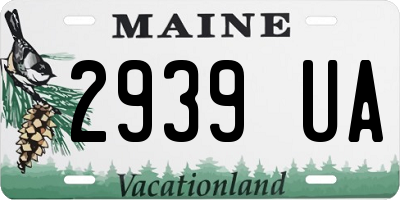 ME license plate 2939UA