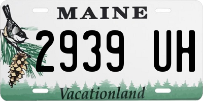 ME license plate 2939UH