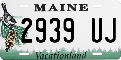 ME license plate 2939UJ